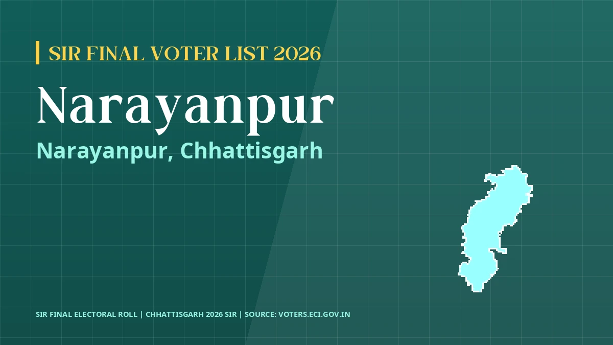Narayanpur SIR Final Voter List 2026 Chhattisgarh