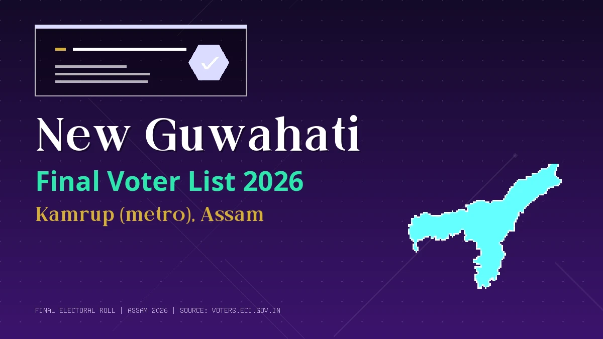 New Guwahati Final Voter List 2026 Assam