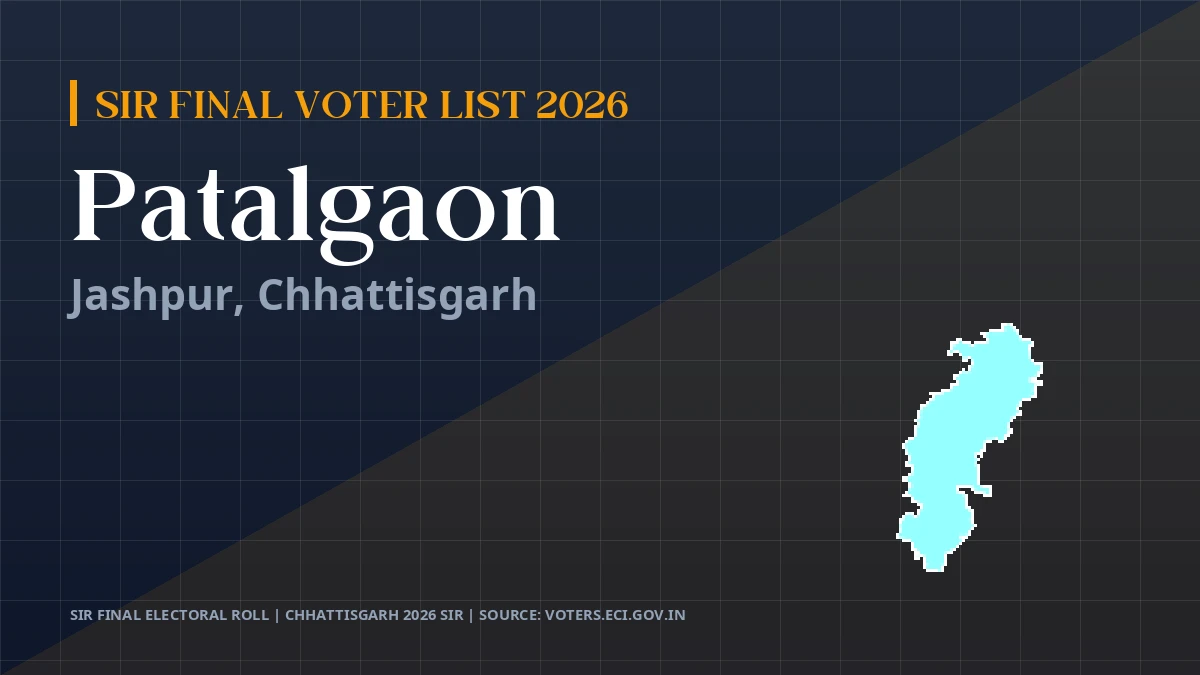 Patalgaon SIR Final Voter List 2026 Chhattisgarh