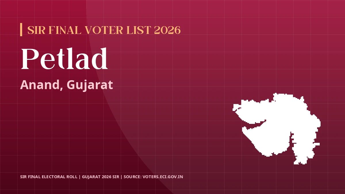 Petlad SIR Final Voter List 2026 Gujarat
