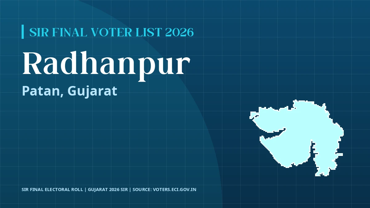 Radhanpur SIR Final Voter List 2026 Gujarat