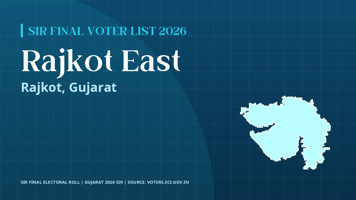 Rajkot East SIR Final Voter List 2026 Gujarat