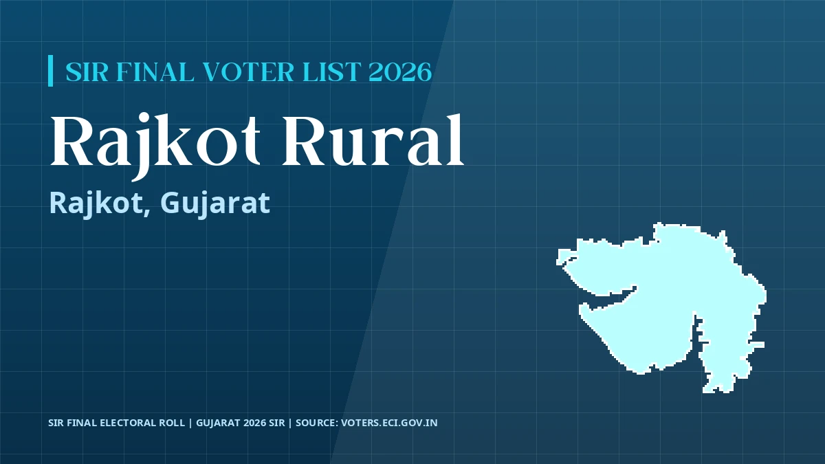 Rajkot Rural SIR Final Voter List 2026 Gujarat