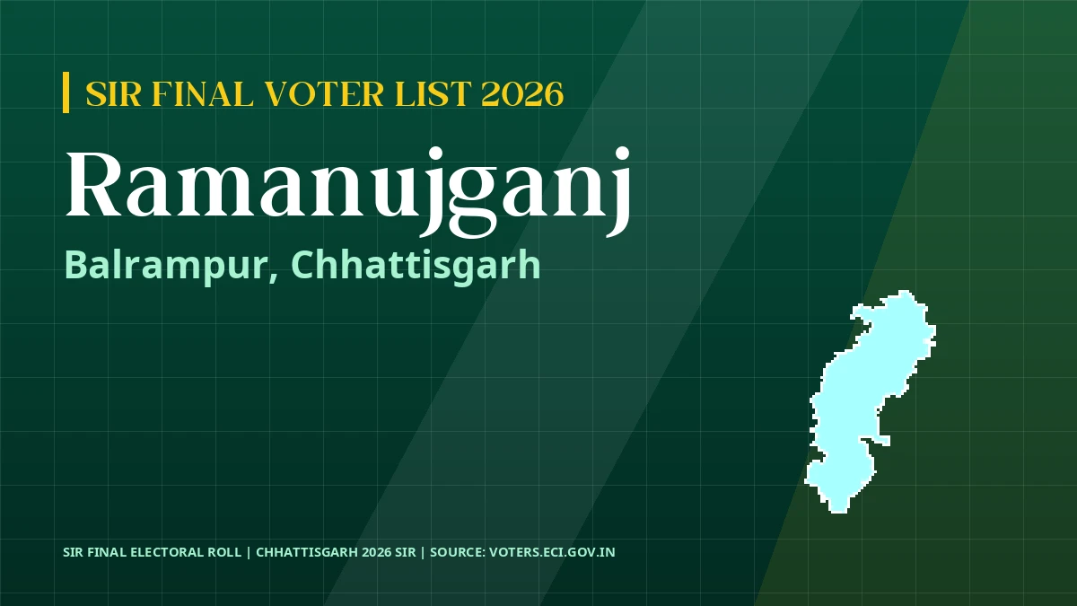 Ramanujganj SIR Final Voter List 2026 Chhattisgarh