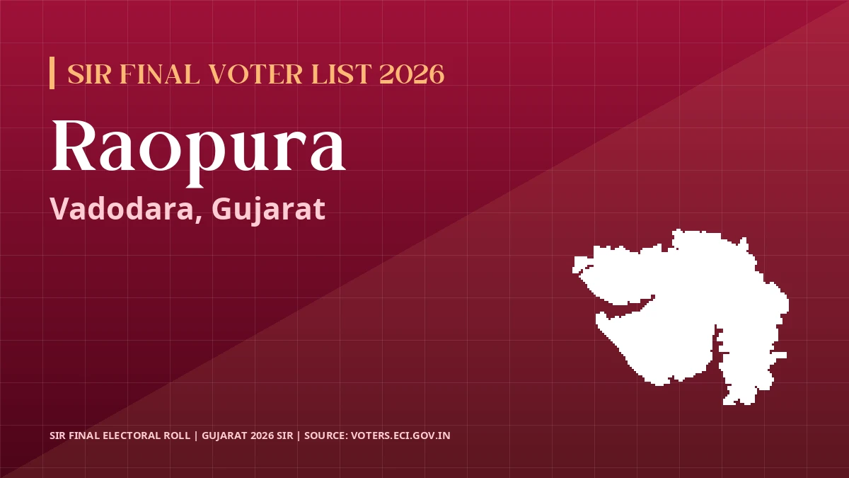Raopura SIR Final Voter List 2026 Gujarat
