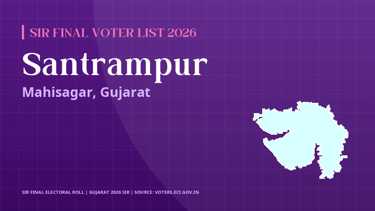 Santrampur SIR Final Voter List 2026 Gujarat