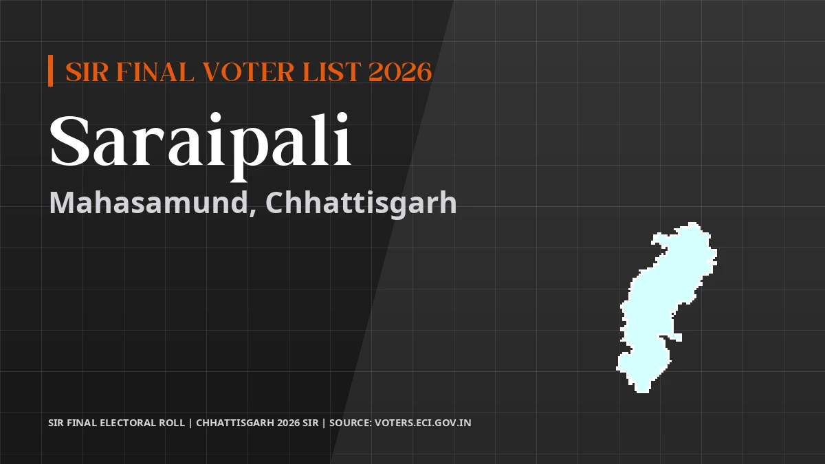Saraipali SIR Final Voter List 2026 Chhattisgarh