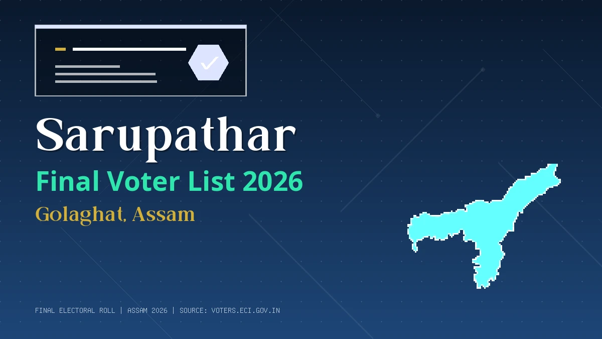 Sarupathar Final Voter List 2026 Assam
