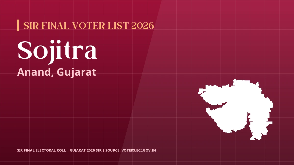 Sojitra SIR Final Voter List 2026 Gujarat