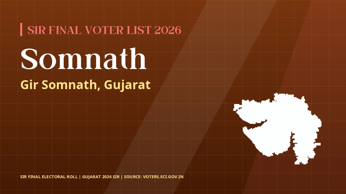Somnath SIR Final Voter List 2026 Gujarat