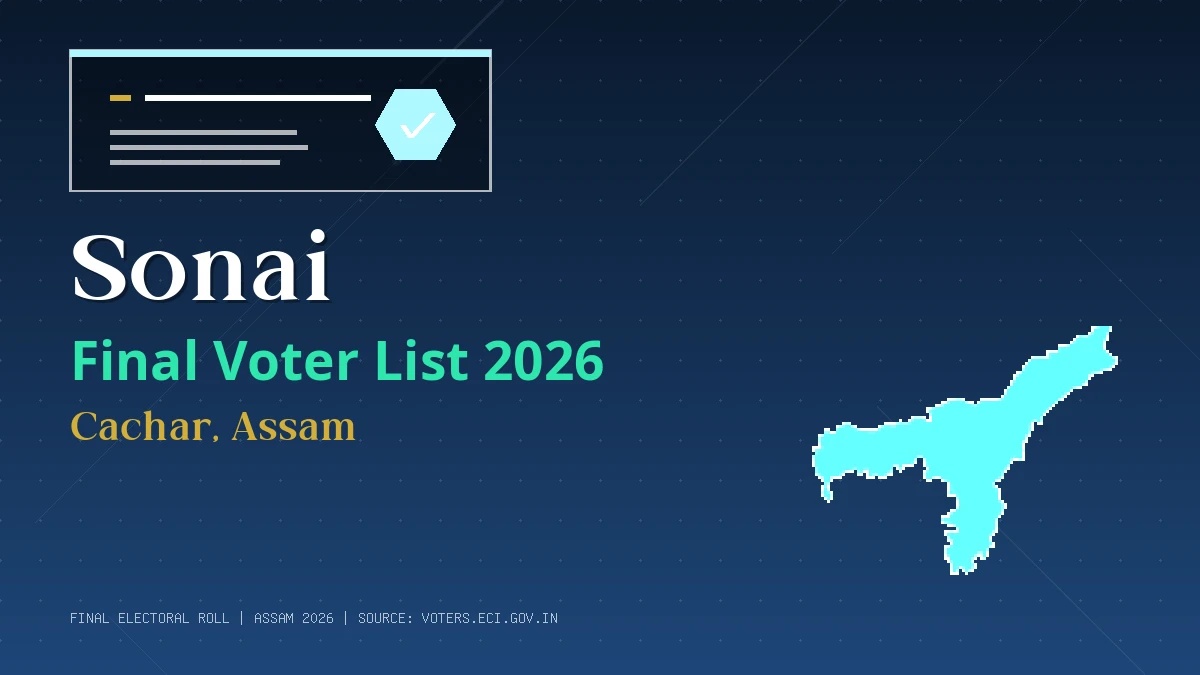 Sonai Final Voter List 2026 Assam