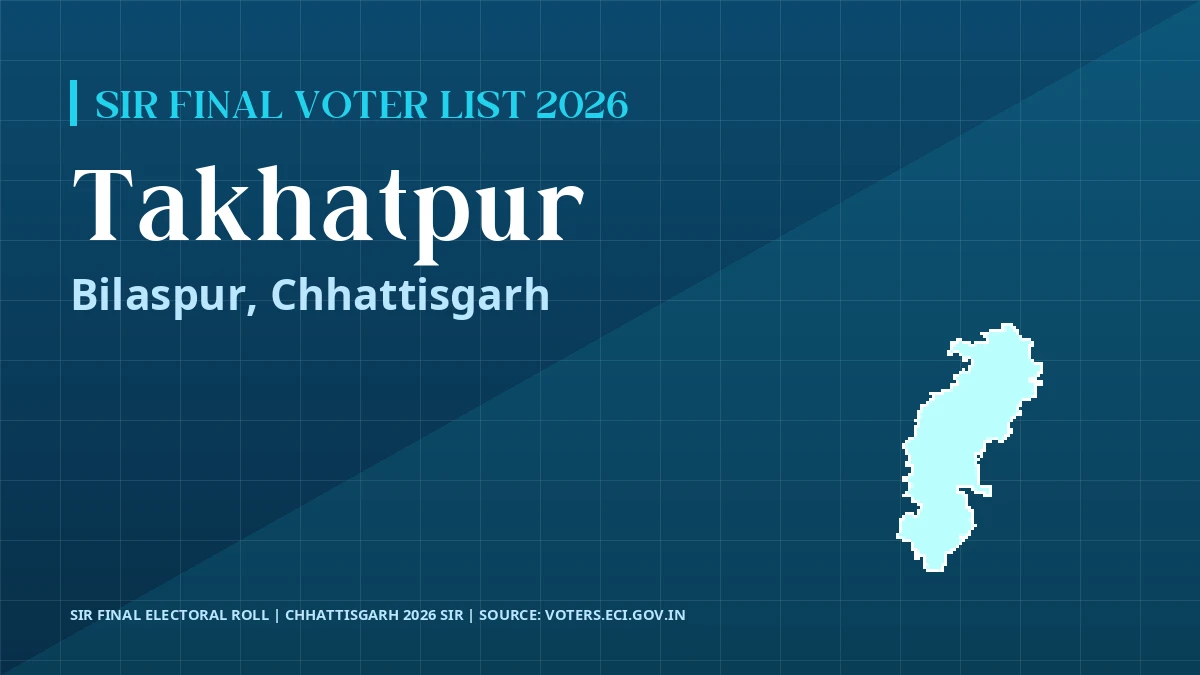 Takhatpur SIR Final Voter List 2026 Chhattisgarh