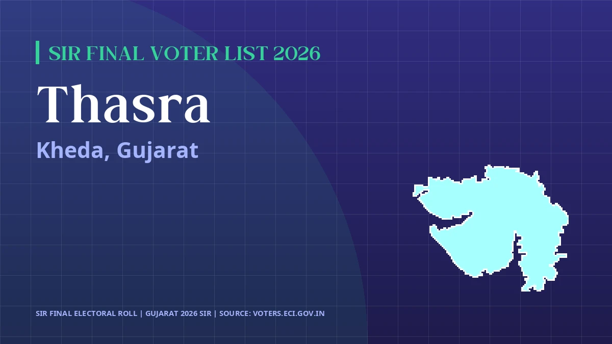 Thasra SIR Final Voter List 2026 Gujarat