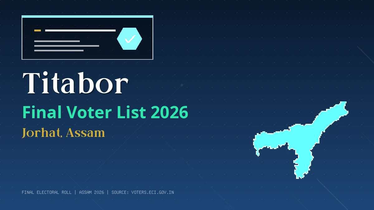 Titabor Final Voter List 2026 Assam