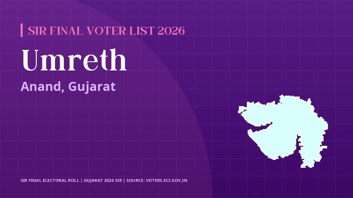 Umreth SIR Final Voter List 2026 Gujarat
