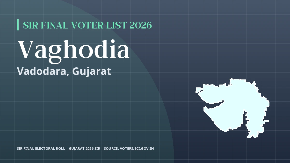 Vaghodia SIR Final Voter List 2026 Gujarat