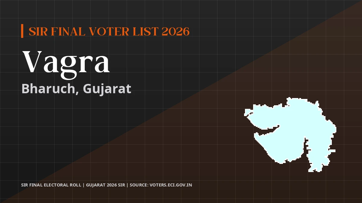 Vagra SIR Final Voter List 2026 Gujarat