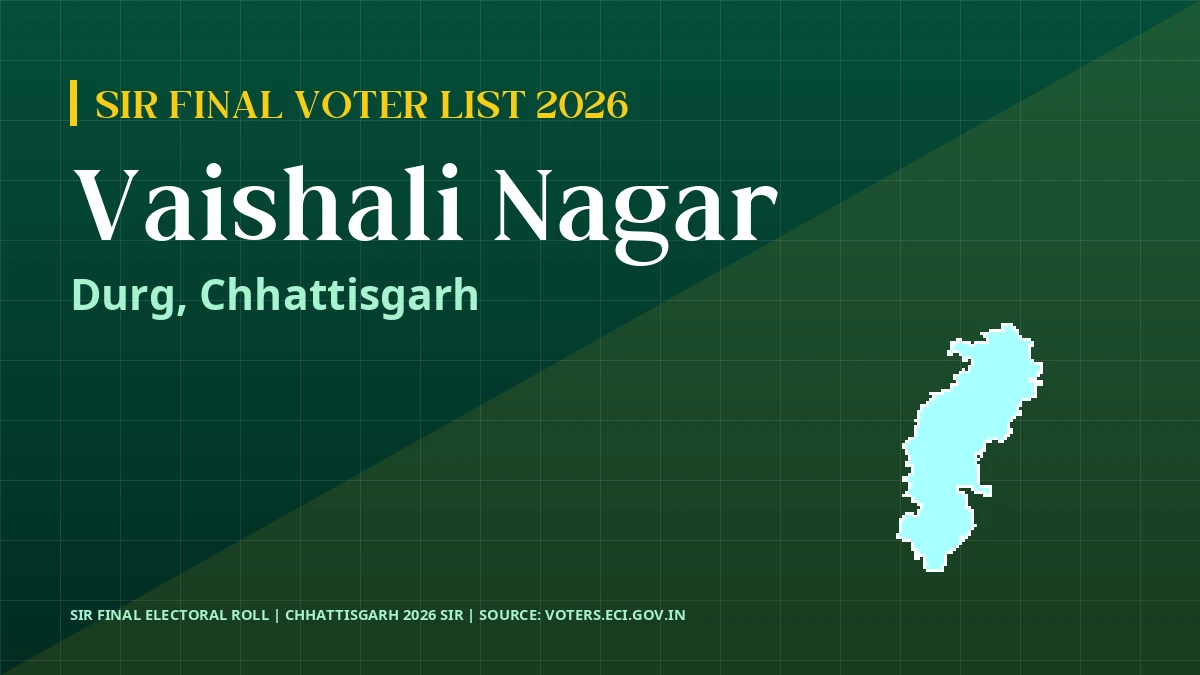 Vaishali Nagar SIR Final Voter List 2026 Chhattisgarh