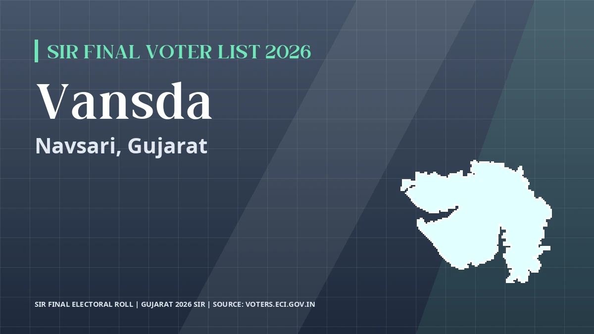 Vansda SIR Final Voter List 2026 Gujarat