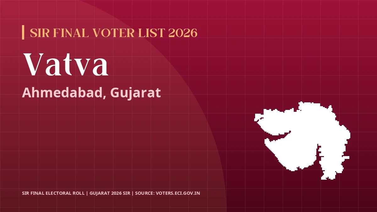 Vatva SIR Final Voter List 2026 Gujarat