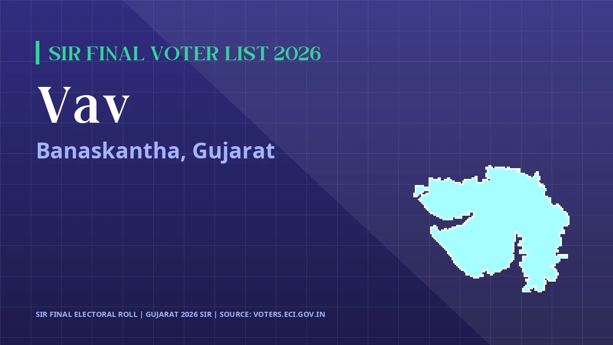 Vav SIR Final Voter List 2026 Gujarat
