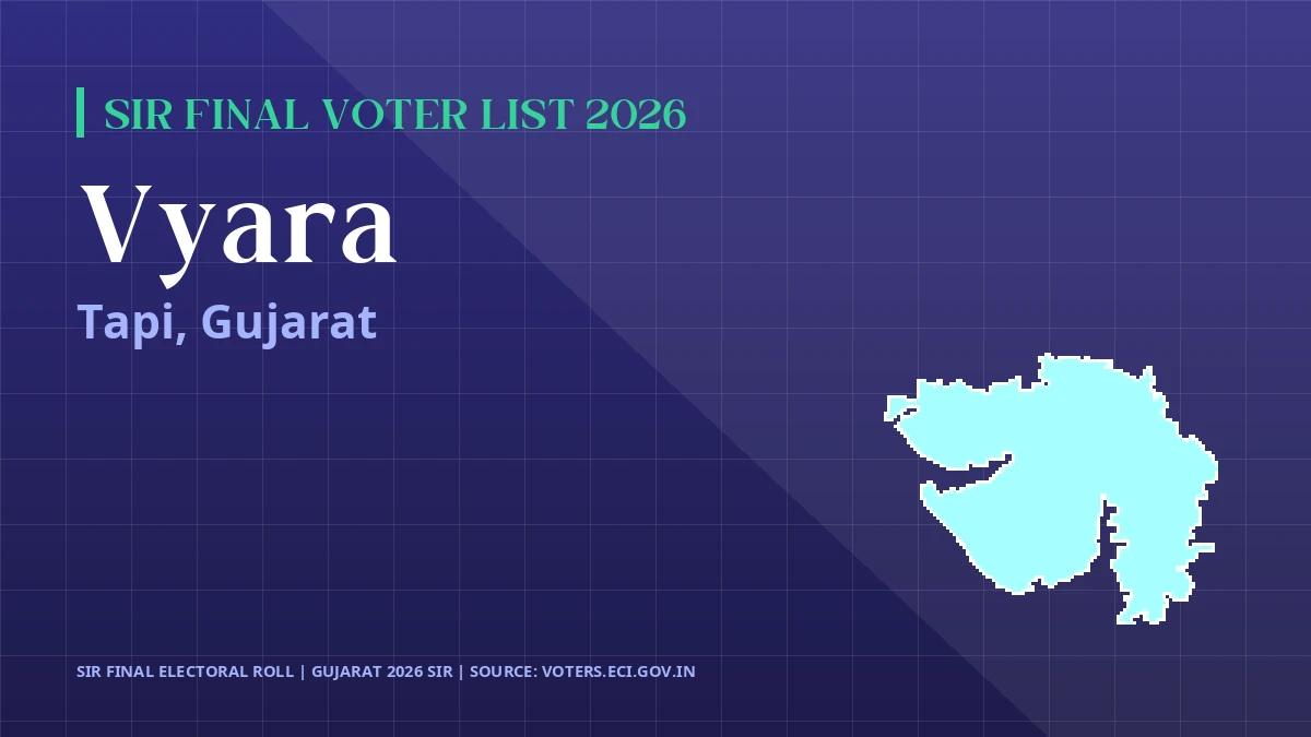 Vyara SIR Final Voter List 2026 Gujarat