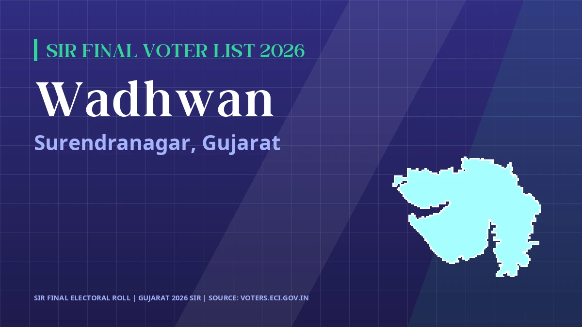 Wadhwan SIR Final Voter List 2026 Gujarat