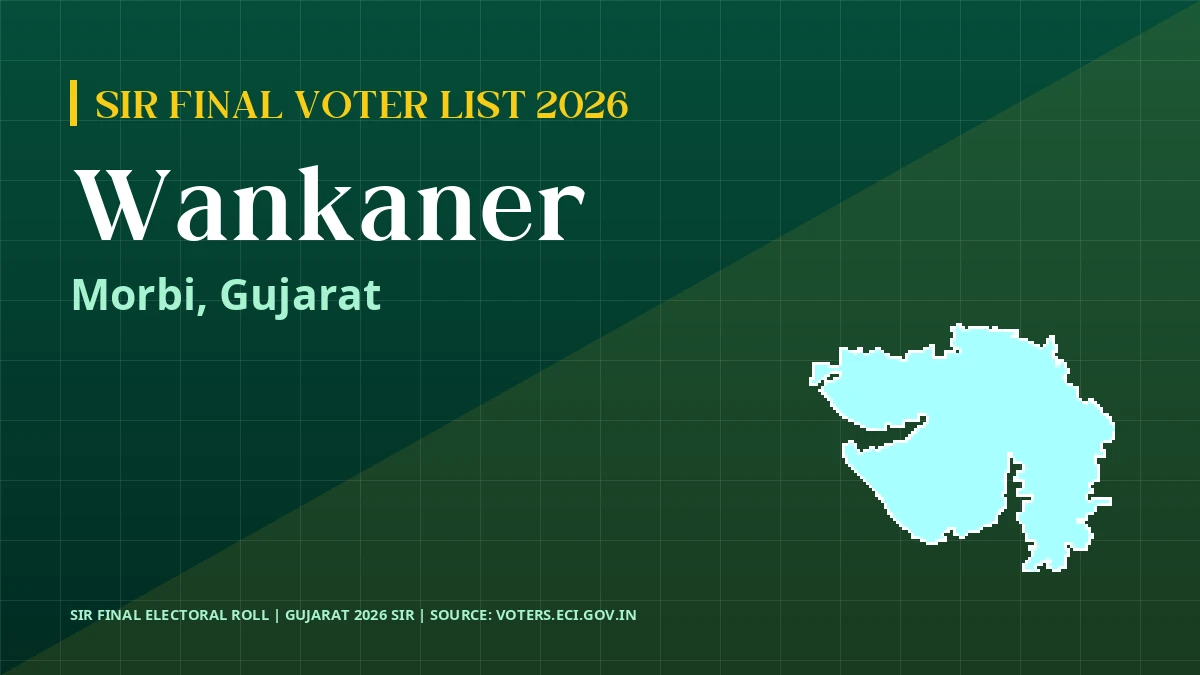 Wankaner SIR Final Voter List 2026 Gujarat