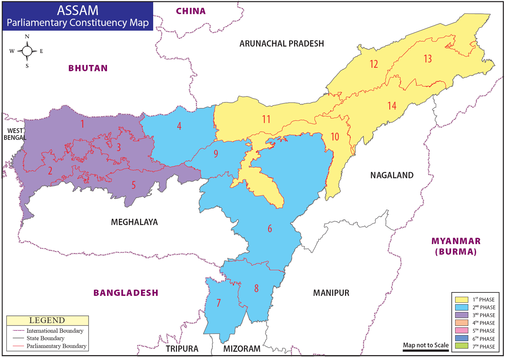 Assam Parliamentary Constituency Map