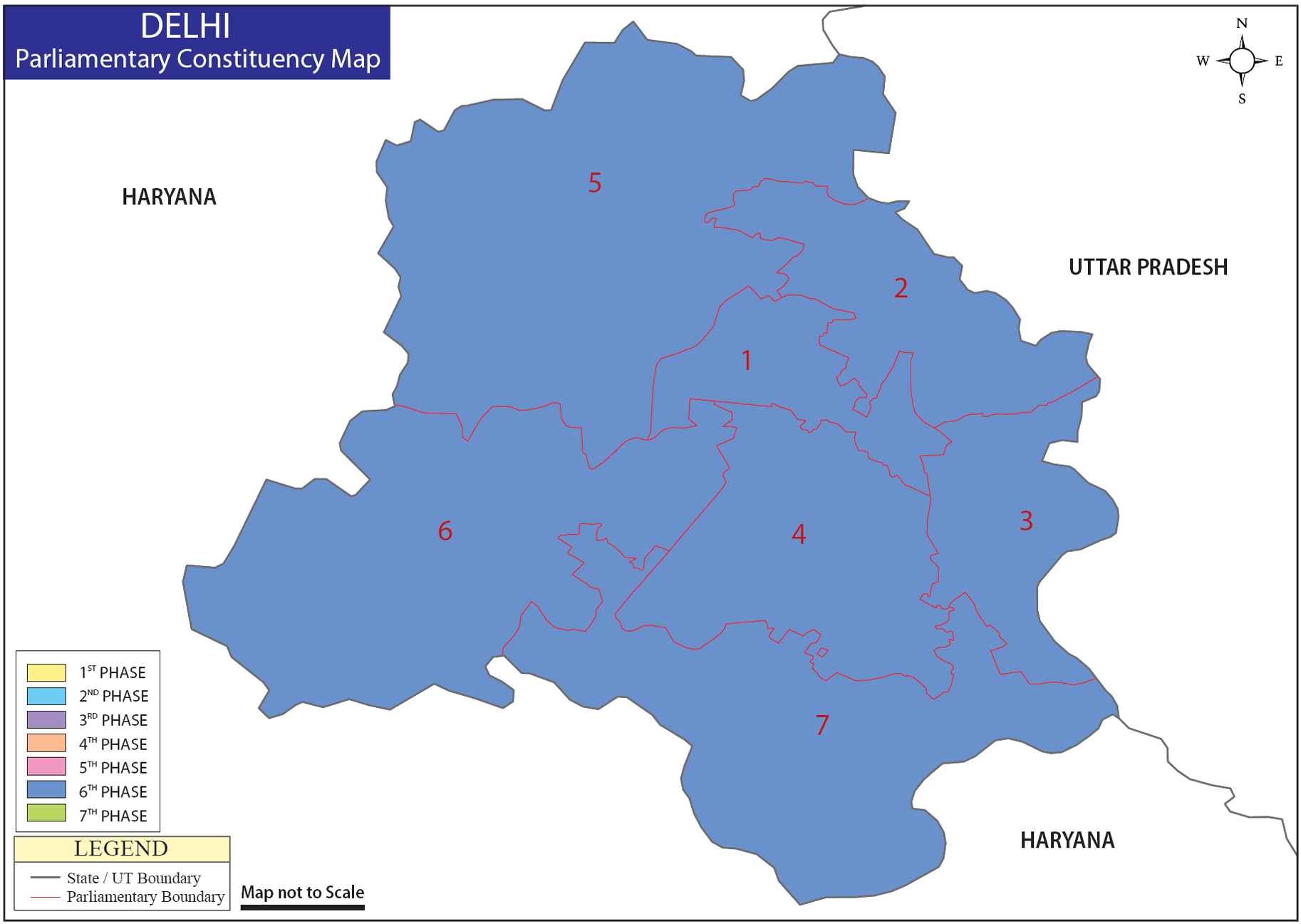 Delhi Parliamentary Constituency Map