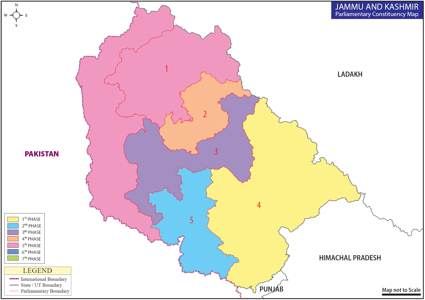 Jammu and Kashmir Parliamentary Constituency Map