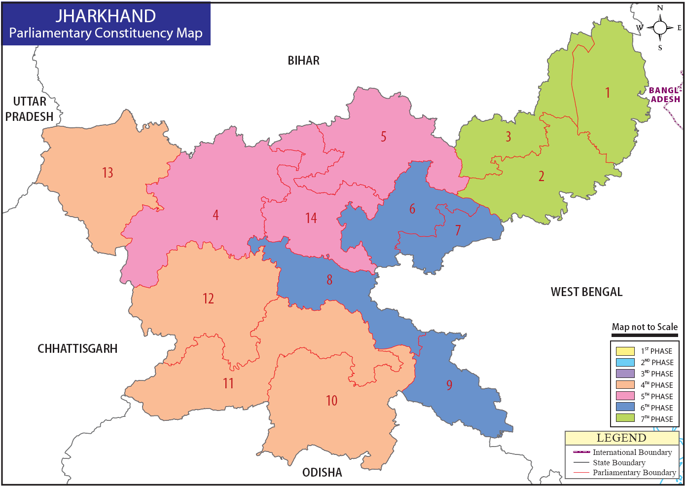 Jharkhand Parliamentary Constituency Map