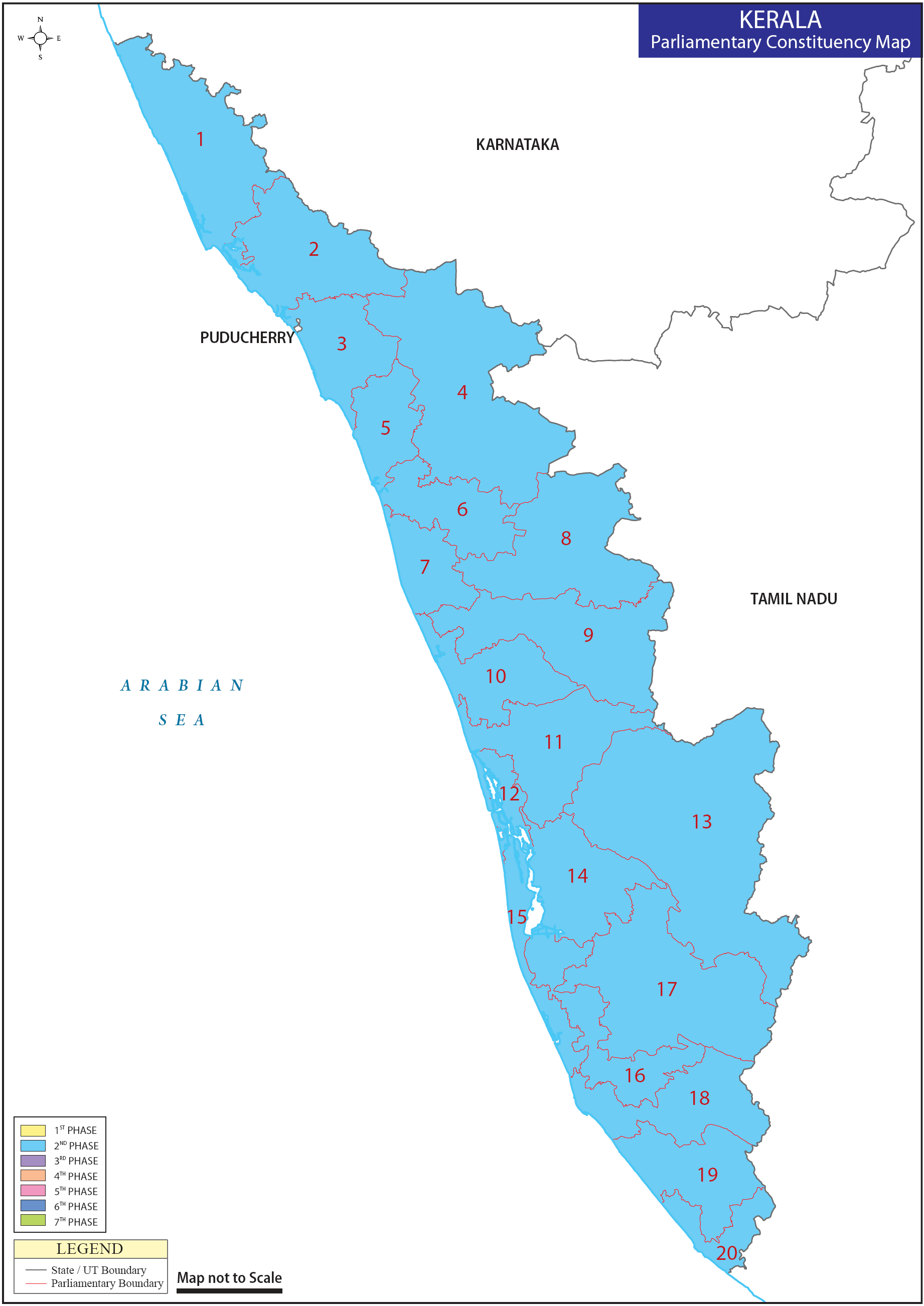 Kerala Parliamentary Constituency Map
