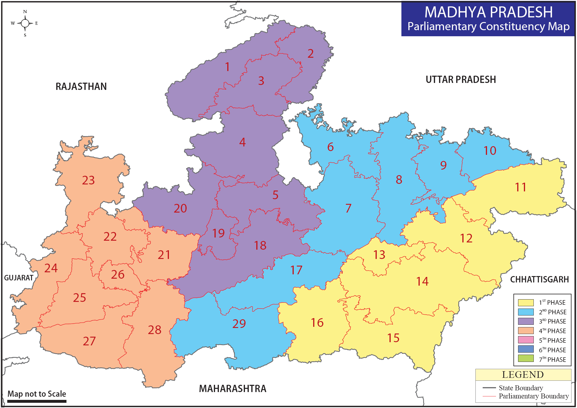 Madhya Pradesh Parliamentary Constituency Map