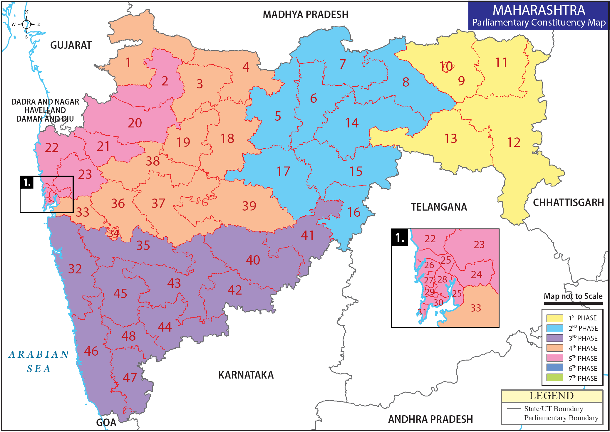 Maharashtra Parliamentary Constituency Map