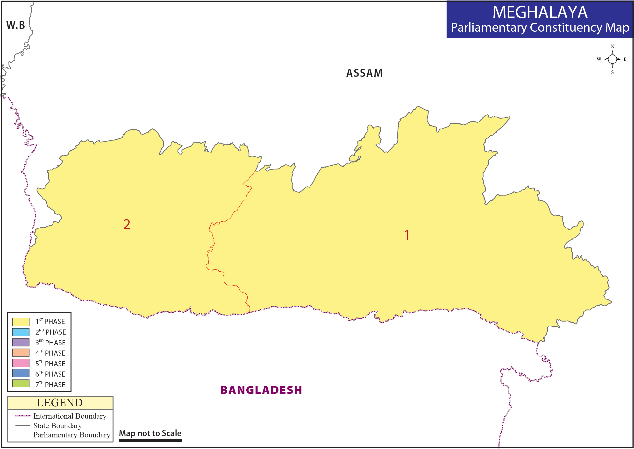 Meghalaya Parliamentary Constituency Map