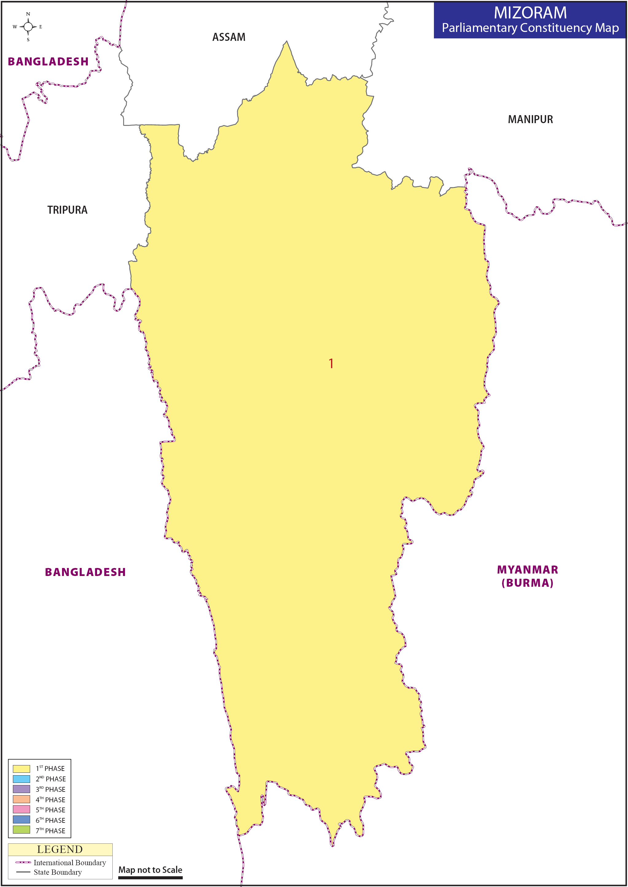 Mizoram Parliamentary Constituency Map