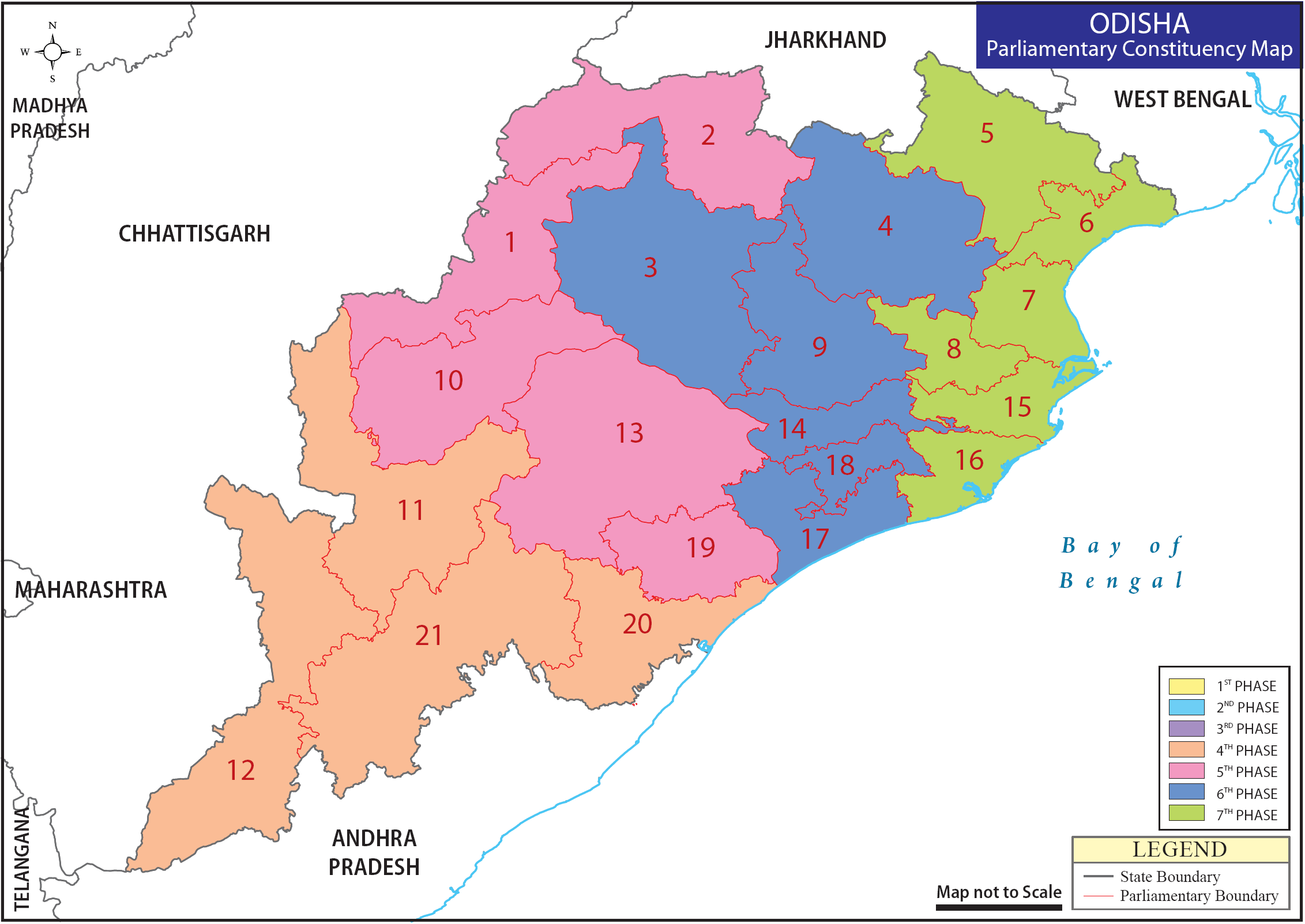 Odisha Parliamentary Constituency Map