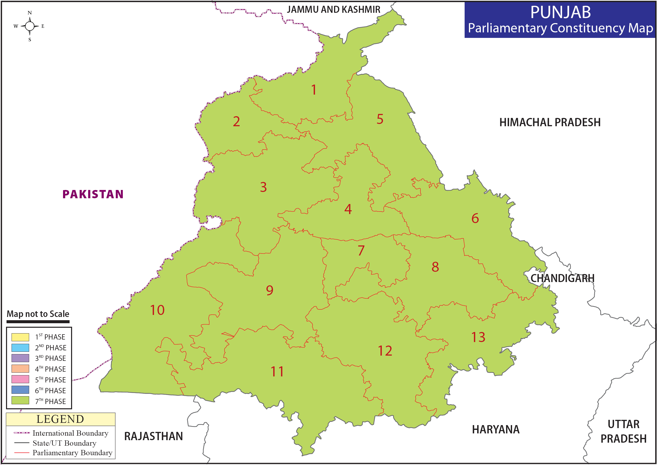 Punjab Parliamentary Constituency Map