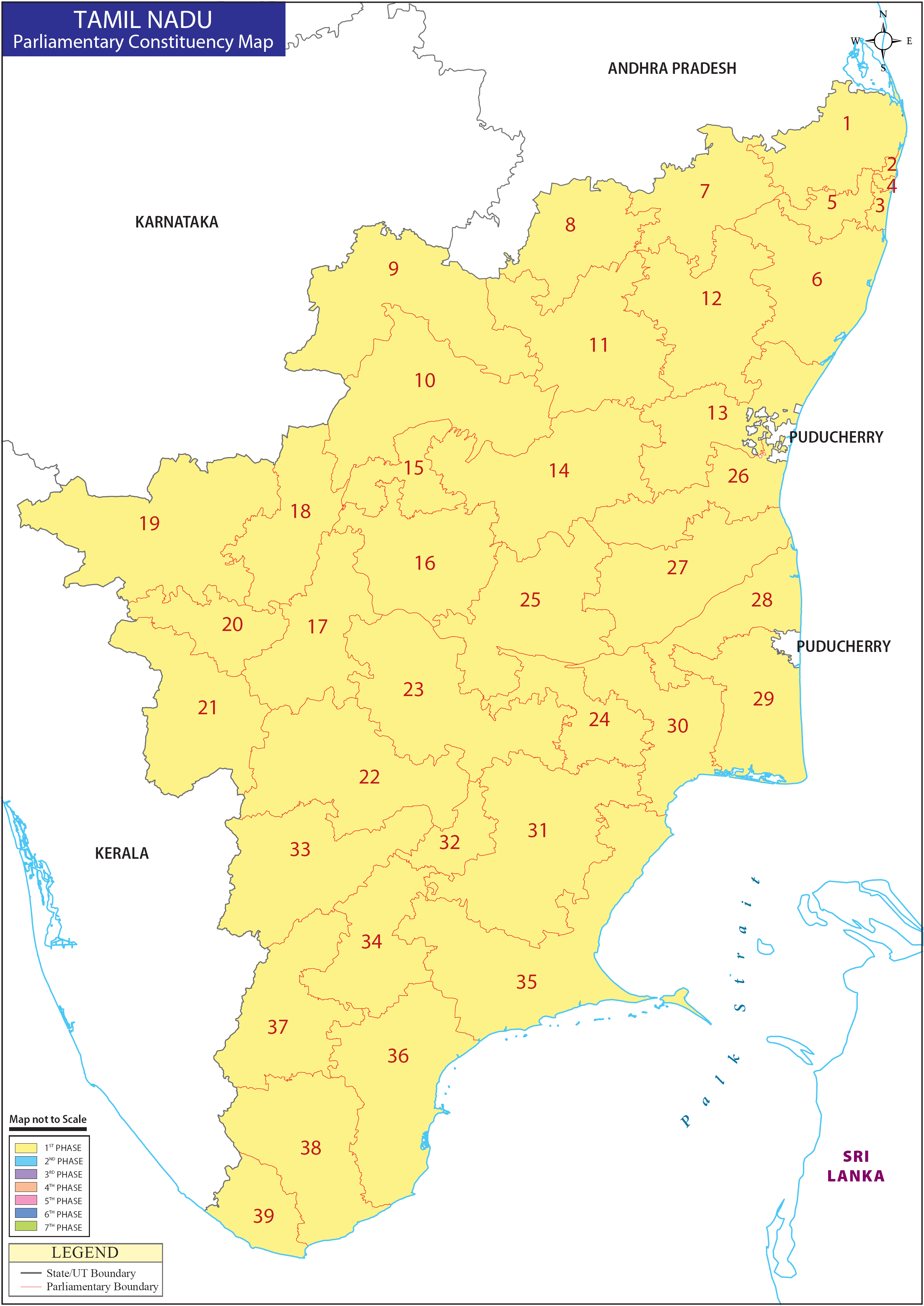 Tamil Nadu Parliamentary Constituency Map