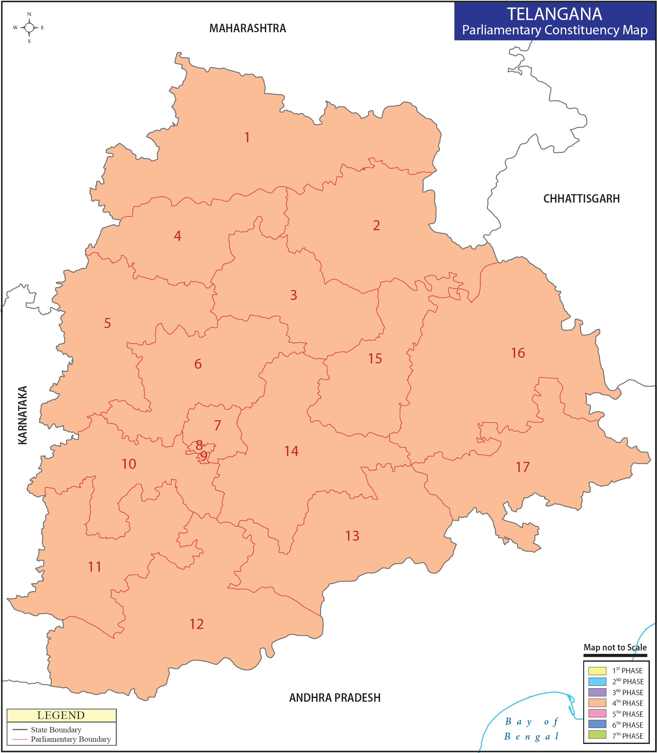 Telangana Parliamentary Constituency Map