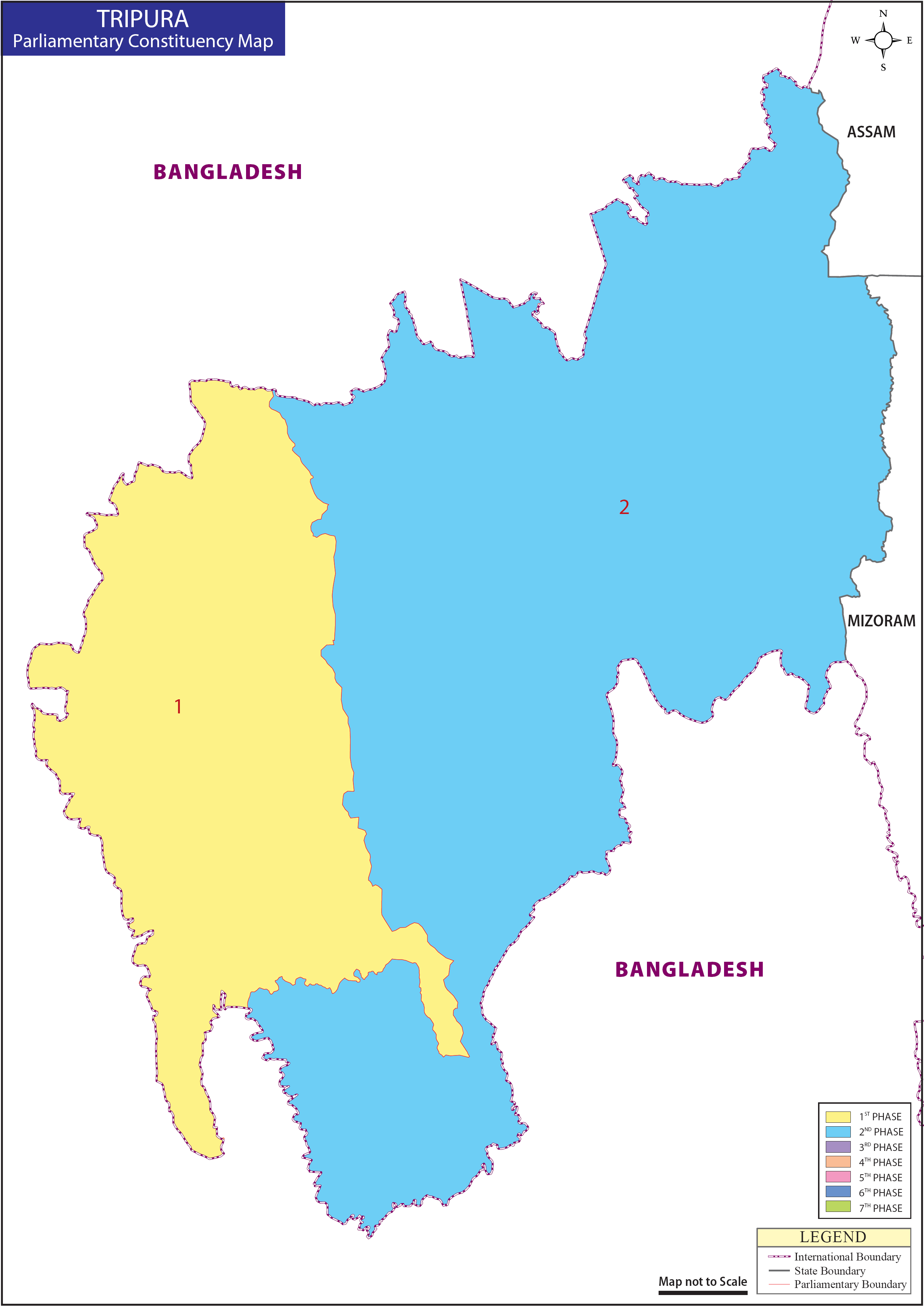 Tripura Parliamentary Constituency Map