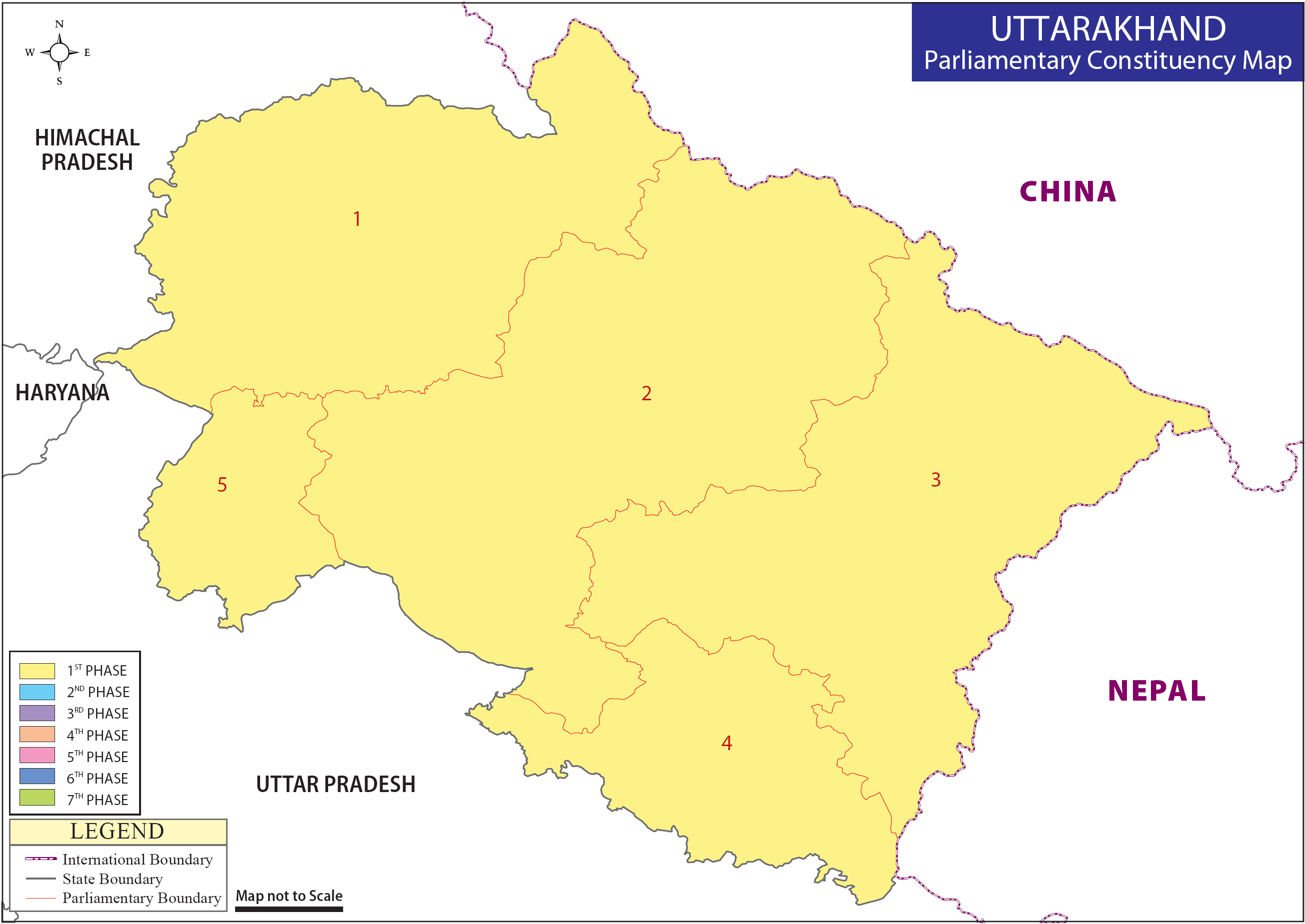 Uttarakhand Parliamentary Constituency Map